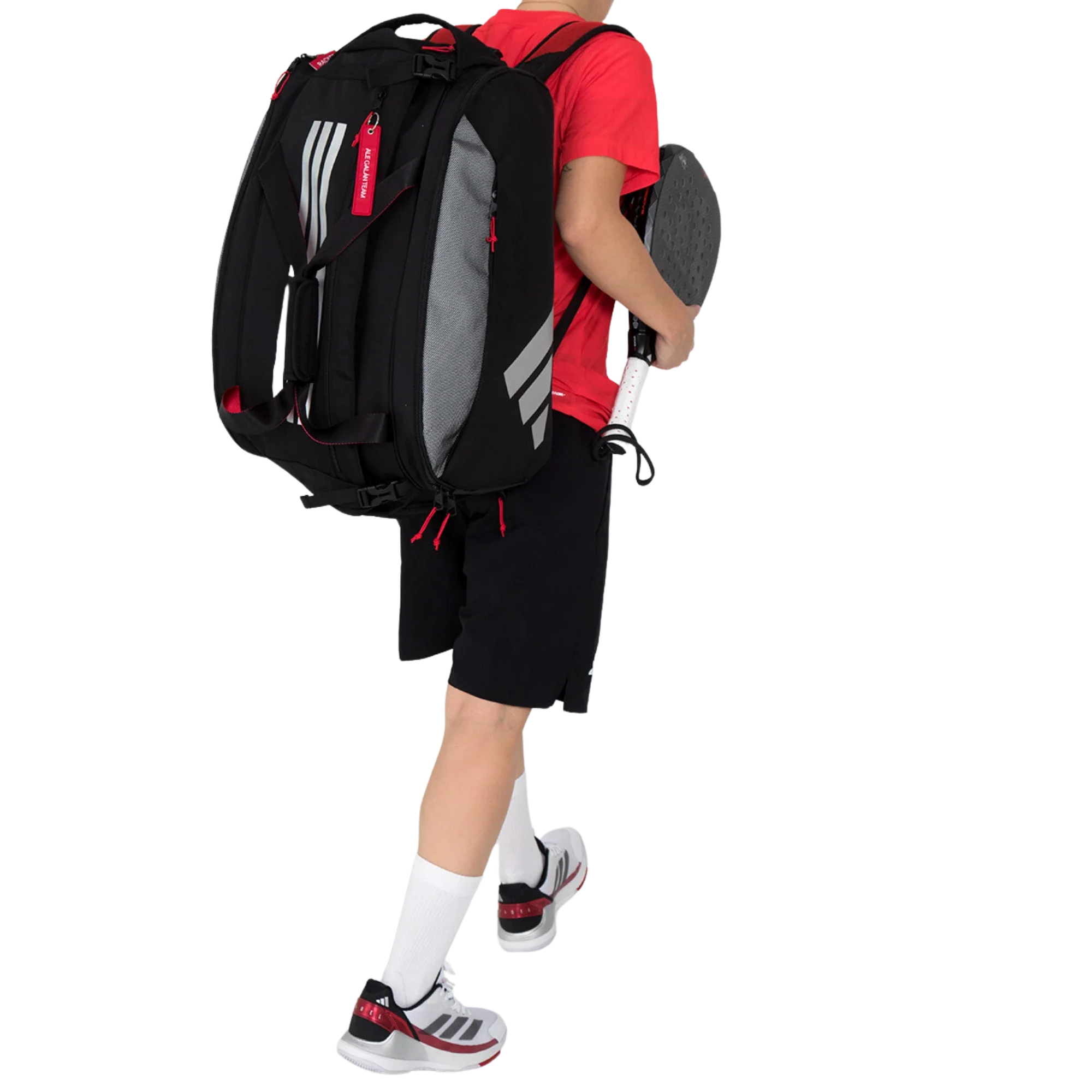 Adidas MULTIGAME BLACK/RED Racket Bag 3.4