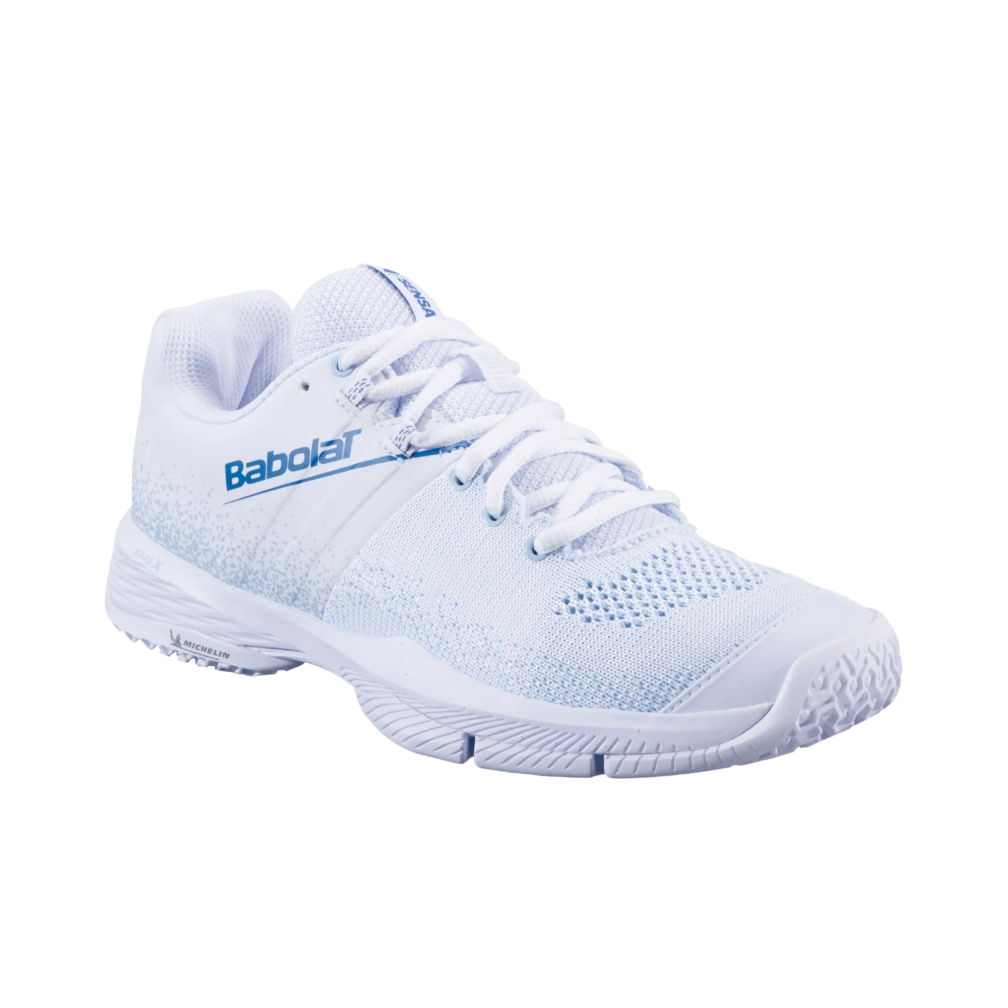 Babolat Sensa White/ Cool Blue Women Padel Shoes