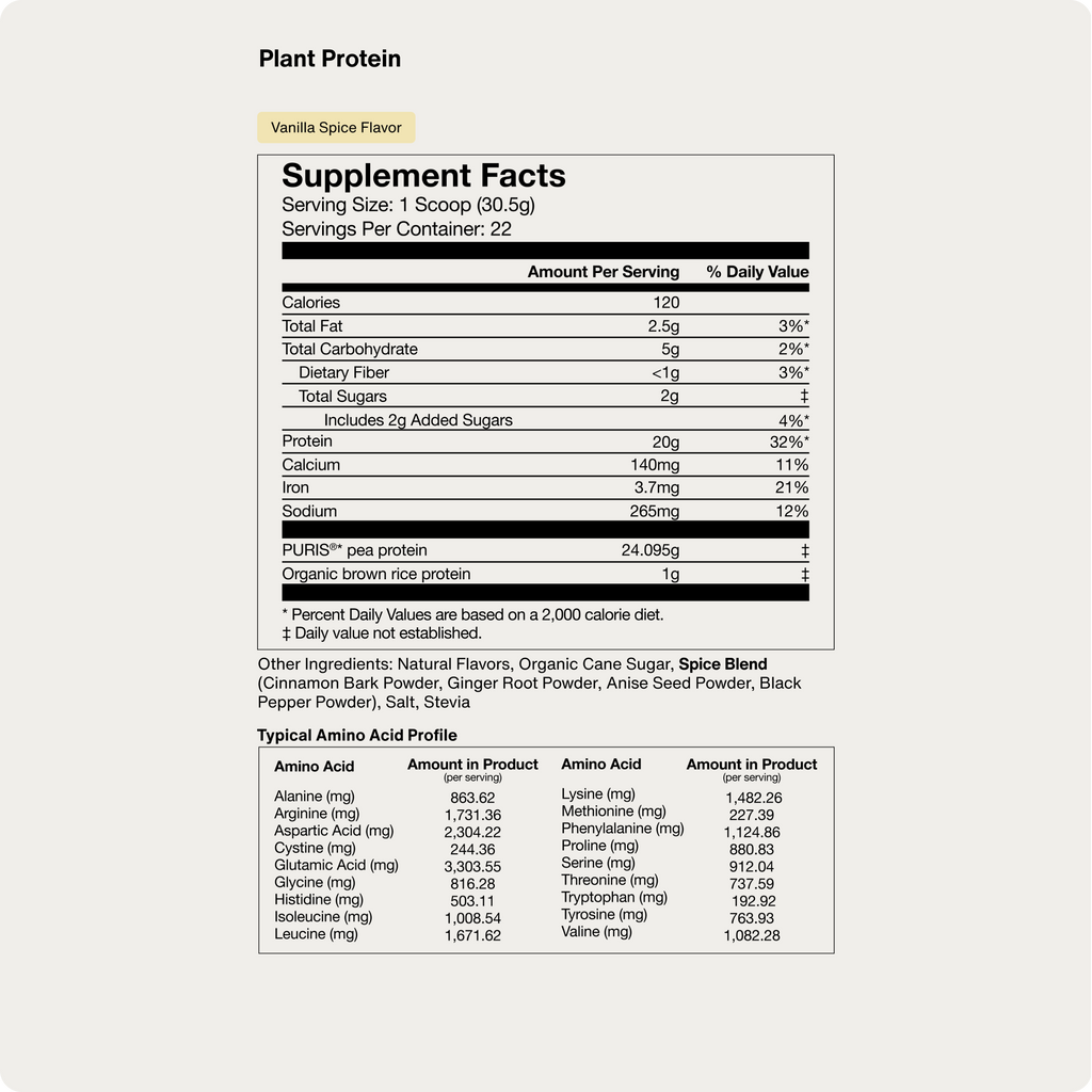 100% Plant Protein Powder